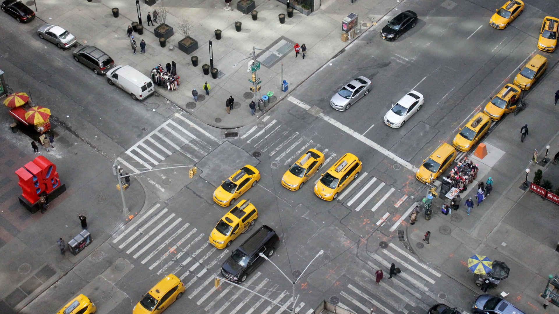 Overhead shot of an Intersection